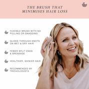 Manta Original Hair Brush Burgundy and Rose Gold