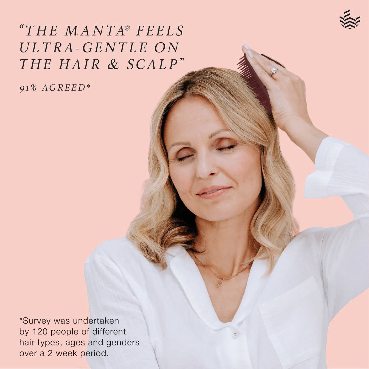 Manta Original Hair Brush Burgundy and Rose Gold