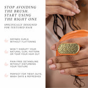 Manta Curls Healthy Hair & Scalp Brush Amber Orange