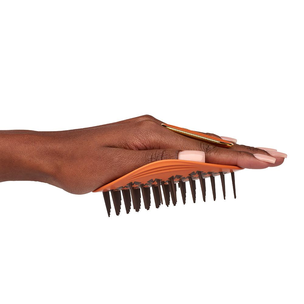 Manta Curls Healthy Hair & Scalp Brush Amber Orange