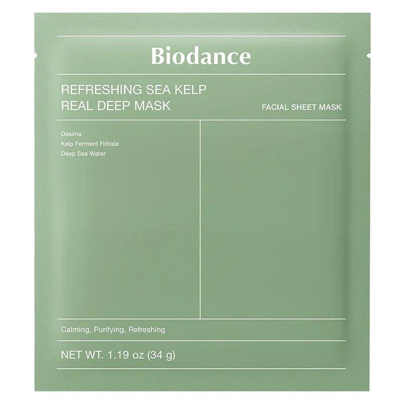 Biodance Refreshing sea Kelp Mask (Green) - Pack of 4