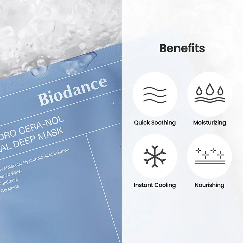 Biodance Hydro Cera-Nol Real Deep Mask (Blue) - Pack of 4
